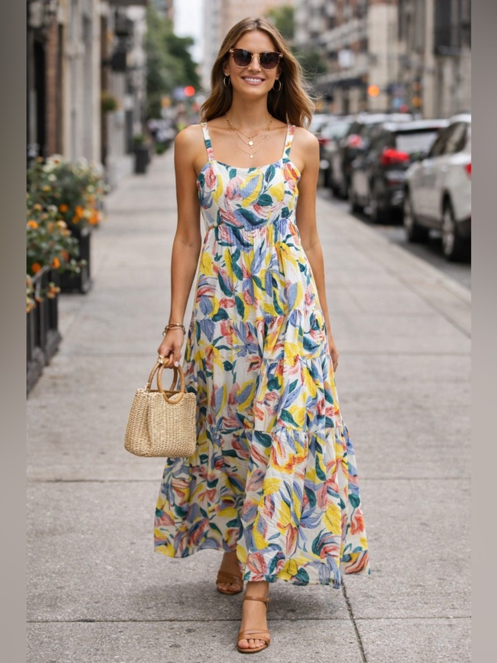 Sky's are Blue Floral Maxi Dress